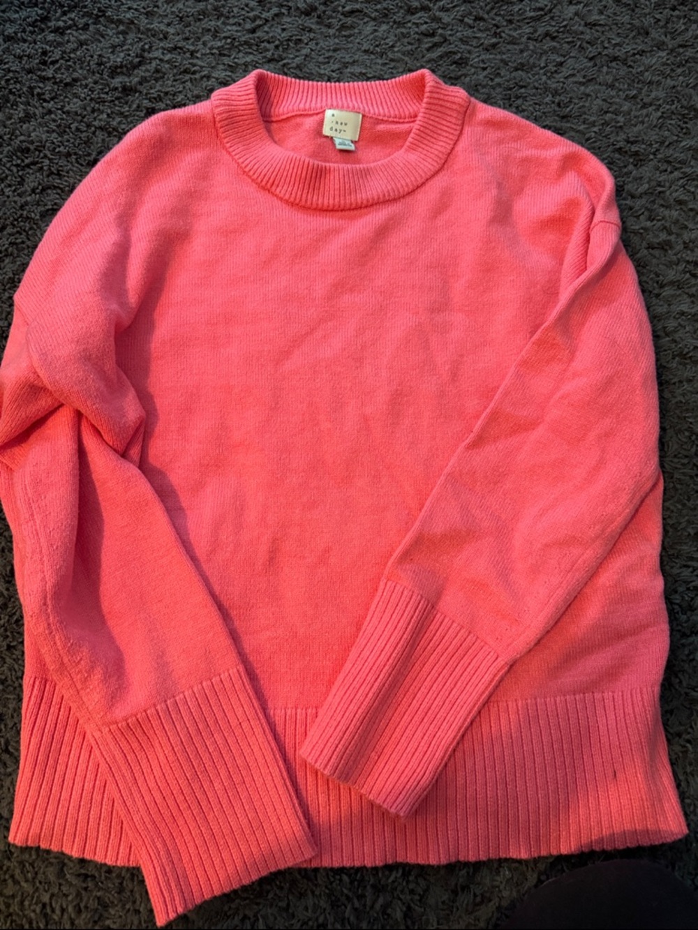 Classic Crewneck Sweater in Bright Pink